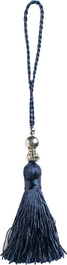 Stoffquaste Mit Glänzender Häkelnadel Taskt303 Marineblau