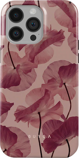 Burga Case Iphone 14 Pro Max Elegant Tender Kiss Pattern Burgundy