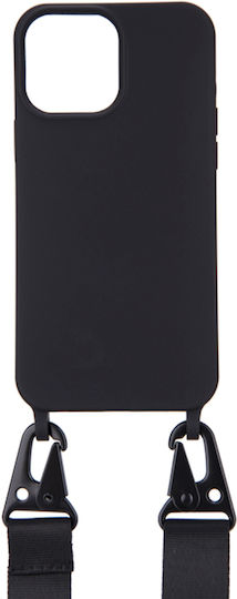 Eko Case iPhone 12 Pro Max Ultra-resistente Karabiner Lanyard Schwarz