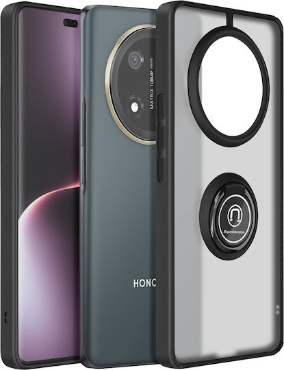Avizar Honor Magic 7 Lite Handyhülle Metallischer Ring Video Unterstützung Schwarz
