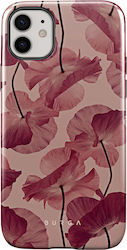 Burga Case for iPhone 12 / 12 Pro Elegant Tender Kiss Pattern Burgundy