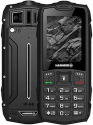 Hammer Rock LTE Dual-SIM Widerstandsfähig Handy mit Großen Tasten Schwarz