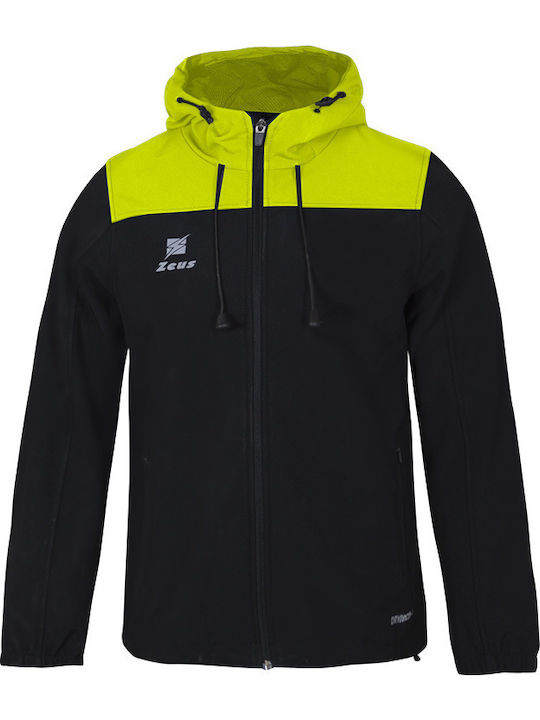 Zeus Herren Jacken Softshell Schwarz Gelb