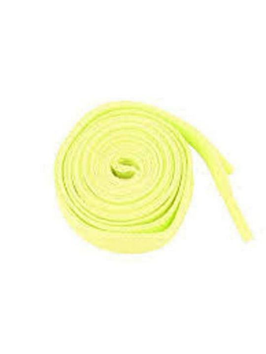 Shoelaces Pair 125cm Yellow Fluorescent Flat Thick