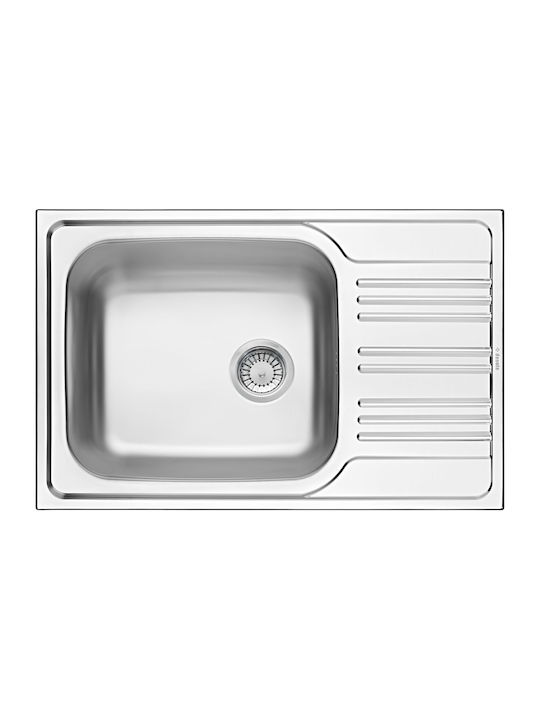 Deante Drop-In Sink Inox with Faucet W78xD50cm Silver