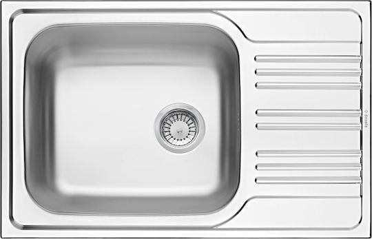 Deante Drop-In Chiuvetă Inox cu robinet L78xW50cm Argintiu