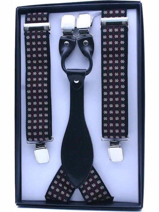 Hosenträger Herren Beige Rote Diamanten Kunstleder 35mm Verstellbar Oem 30122 Hosenträger Herren Beige Rote Diamanten Kunstleder 35mm Verstellbar Oem 30122