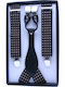 Men's Beige Suspenders with Red Diamonds Faux Leather 35mm Adjustable Oem 30122