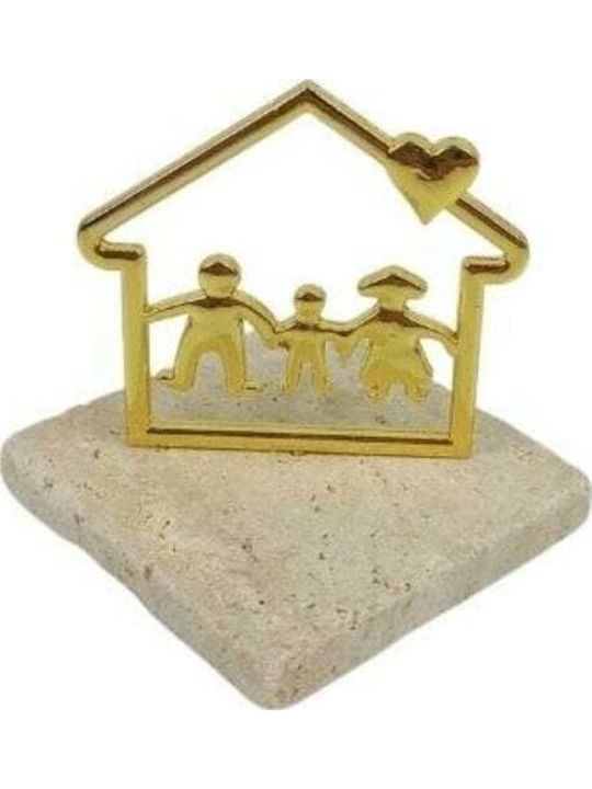 Oikogeneia Metal Natural Pebble 5.5x5.5x6cm Gold