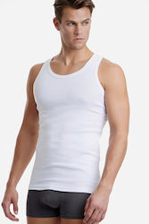 Tricou De Corp Din Bumbac Pentru Bărbați Fără Mâneci-4833832538 Alb