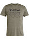 Αντιιδρωτικό Κοντομάνικο Μπλουζάκι T-shirt Salewa Puez Hybrid 2 Dry M S S Tee Bungee Cord Melange 27397-7956