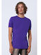 Bluza Violet Cusătură Laterală Pe Spate