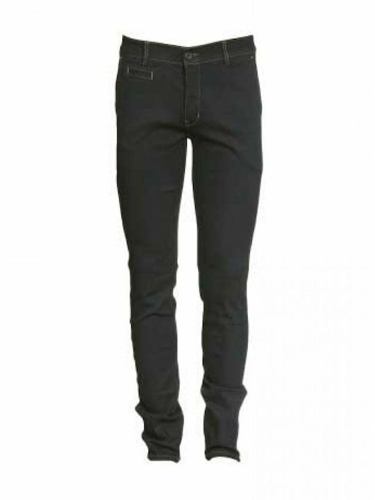 Luciano Faketti Chino Trousers Elastic Slim Fit Black