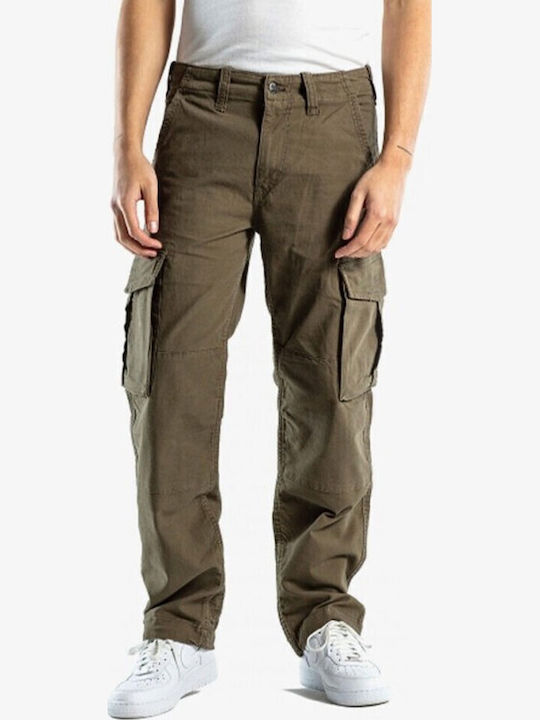 Reell Men Flex Cargo Pants Clay Olive Canvas