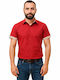 Luciano Faketti Shirt Red Short Sleeve Narrow Fit Slim Fit