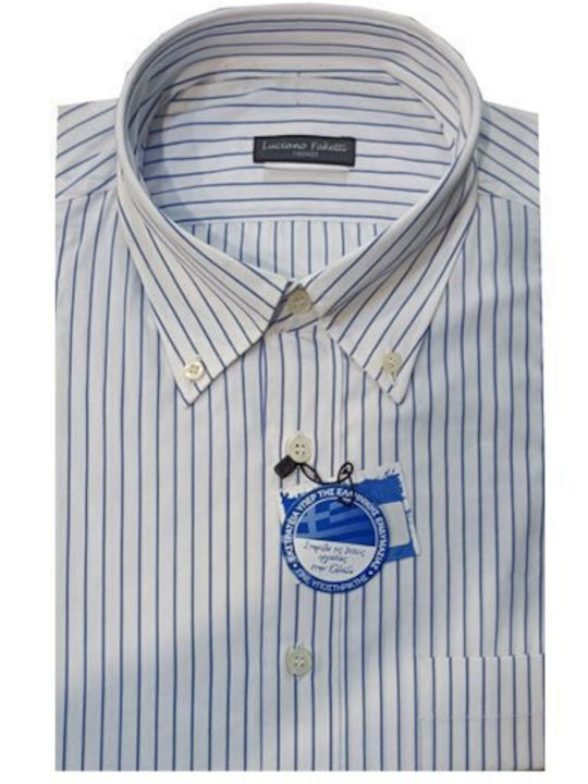 Luciano Faketti Shirt Luciano Faketti Striped Blue Cotton 100%