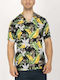 Artisti Italiani Shirt Short Sleeve Multicolour Floral Pattern Regular Fit Ai18548/brn..1