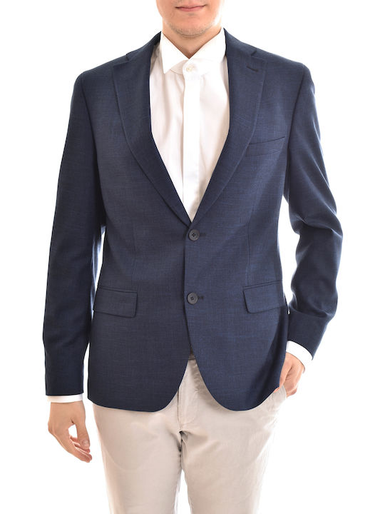 Bizzaro Micropatterned Blazer-dark Blue Σκούρο Μπλε Bz2313182_855-11