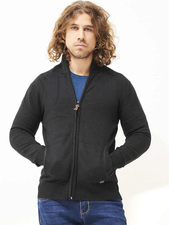 Beltipo Herren Gestrickte Fleecejacke mit Reissverschluss Einfarbig