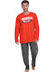 Gazzaz Herrenpyjama "Fresh Start" Plus Size 1xl-4xl 010124a Rote