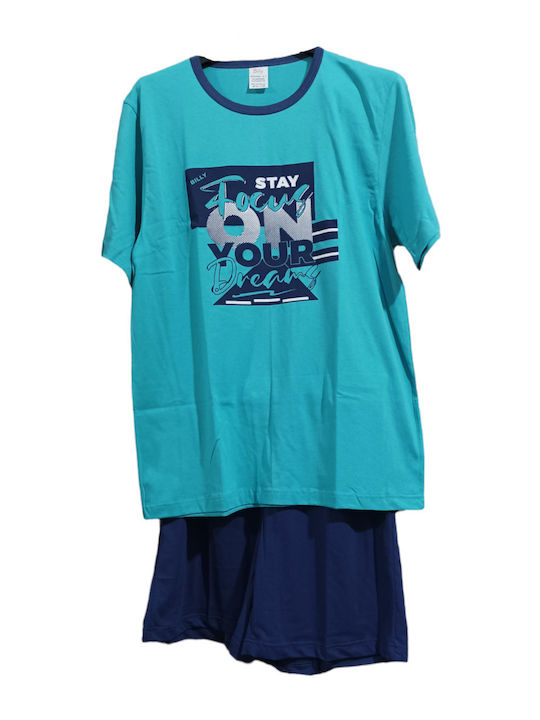 Billy Men's Summer Pyjamas B525 Turquoise