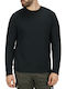 Everbest Herren Baumwoll Sweatshirt Schwarz Regular Fit 211-113 65% Baumwolle 35% Polyester