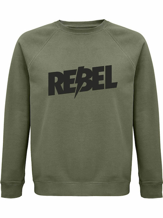 Unisex Sweatshert Organic Rebel Khaki Unisex Sweatshert Organic Rebel Khaki