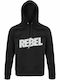 Unisex Hoodie Organic Rebel Black