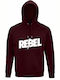 Unisex Hoodie Organic Rebel Burgundy