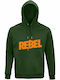 Unisex Hoodie Organic Rebel Dark Green