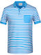 Herren Poloshirt Gestreift Atlantic Weiß