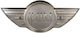 Αυτοκόλλητο Σήμα Καπό Mini Cooper 115mm X 50mm Μαύρο Κόκκινο 1 Τεμάχιο Zemb-mini-07