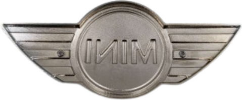 Αυτοκόλλητο Σήμα Καπό Mini Cooper 115mm X 50mm Μαύρο Κόκκινο 1 Τεμάχιο Zemb-mini-07