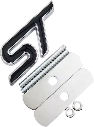 Σήμα Μάσκας Λογότυπο Ford St Μαύρο 75mm X 32mm 1 Τεμάχιο Zemb-ford-06