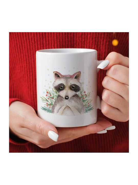 Cană Ceramica Bej De Crăciun