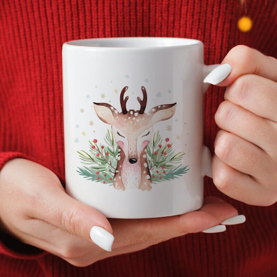 Weihnachtliche Becher Keramik Beige Weihnachtlich Becher Keramik Beige