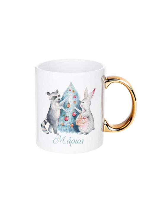 Christmas Mug Ceramic Beige