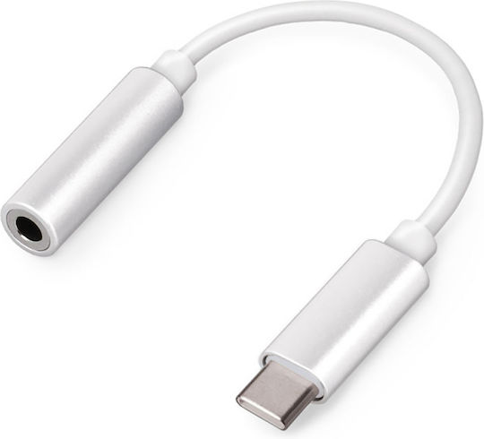 Partel Usb-C Männlich Zu 3.5mm Weiblich Audio Konverter Silber