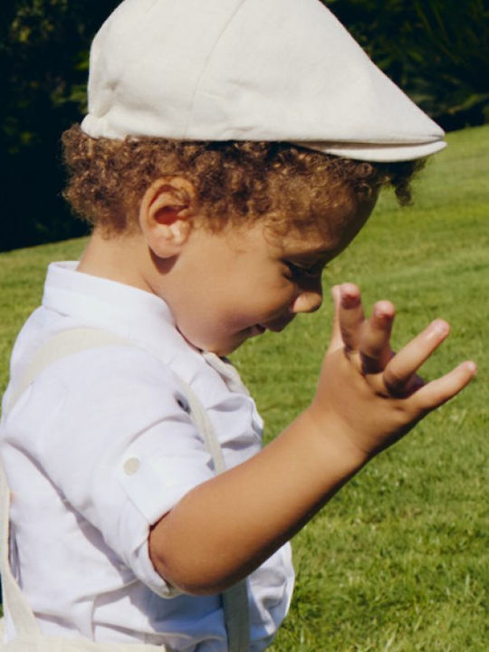 Abel & Lula Kids' Hat Fabric Beret Beige