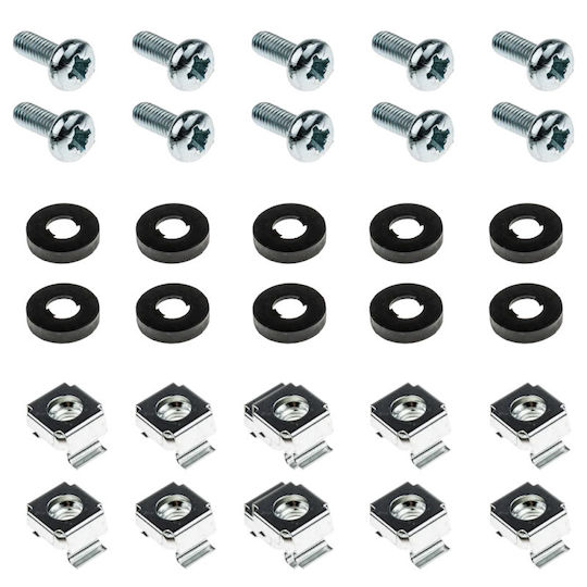 Xcab Set 10 Embedded Nut Screws M6 Standard Rack