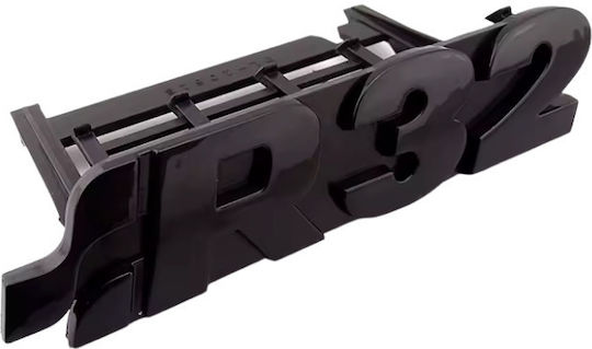 Σήμα Γνήσιας Μάσκας Λογότυπο R32 22mm X 90mm Μαύρο 1 Τεμάχιο Zemb-vw-22