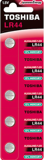 Toshiba Batterien Alkalisch für Uhren LR44 5Stück