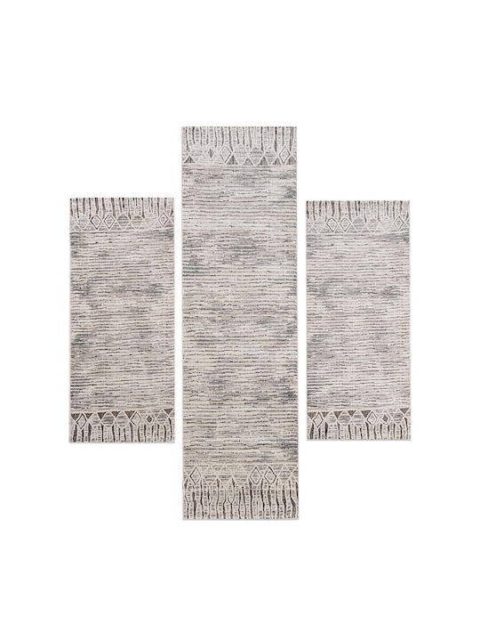 Balsan Giza Modern Bedroom Rugs Set Beige 54018 3pcs