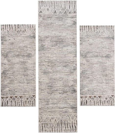 Balsan Giza Set Modern Covoare pentru dormitor Bej 54018 3buc