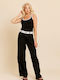 Damen Stoff Hose Black
