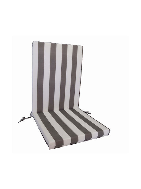 Decocraft Waterproof Garden Chair Cushion with Backrest Gray 50x110cm