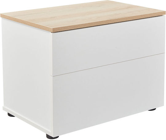 Комод Lucido Дървен Бял 58x39x44.5см