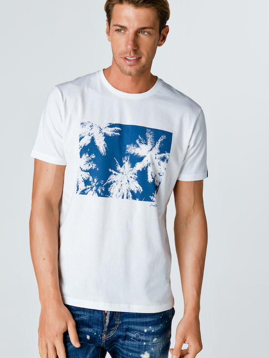 Santana Τύπωμα Palmtrees T-shirt Λευκό