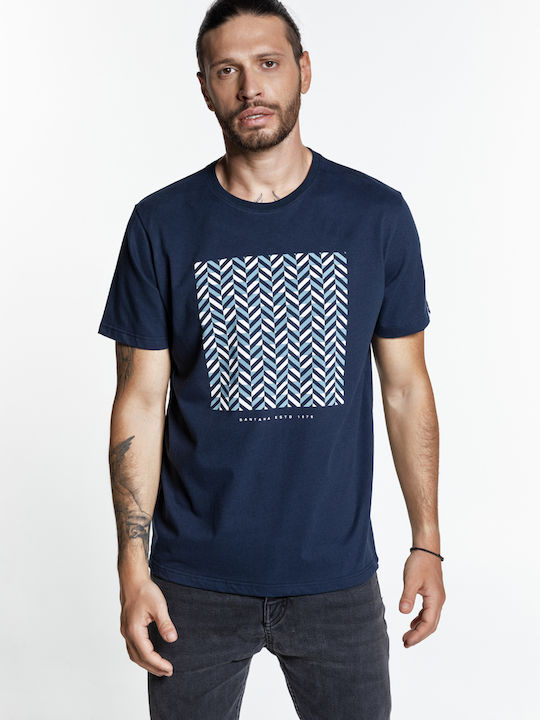 Τύπωμα Mosaic T-shirt Navy Μπλε