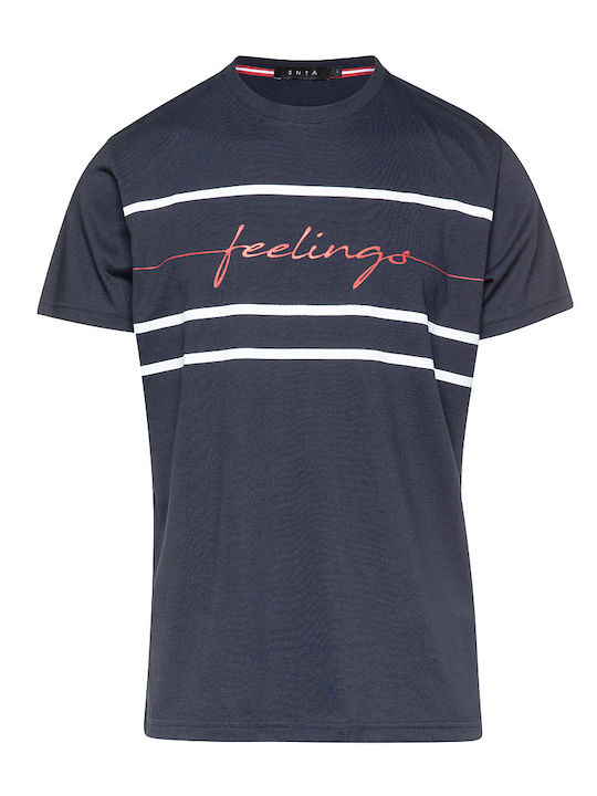 Santana T-shirt Navy Μπλε